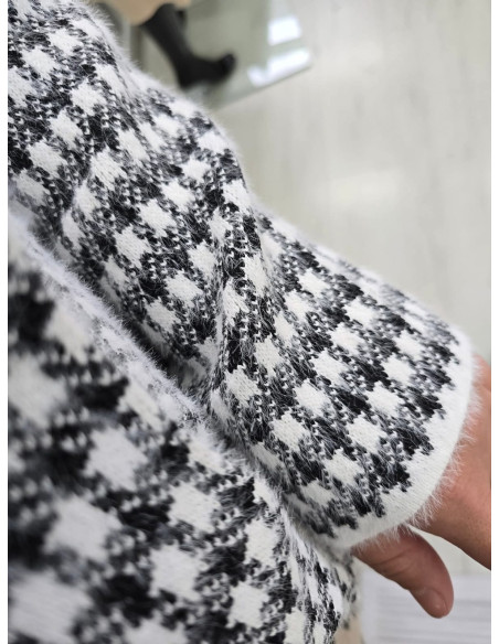 Marynarkowy kardigan pepitka 3588