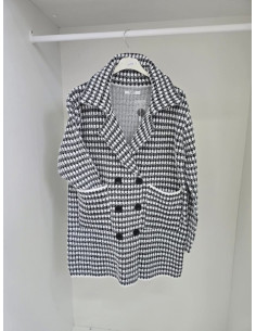 Marynarkowy kardigan pepitka 3588