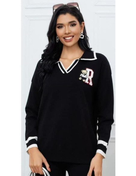 Sweter z kołnierzem DL060 2