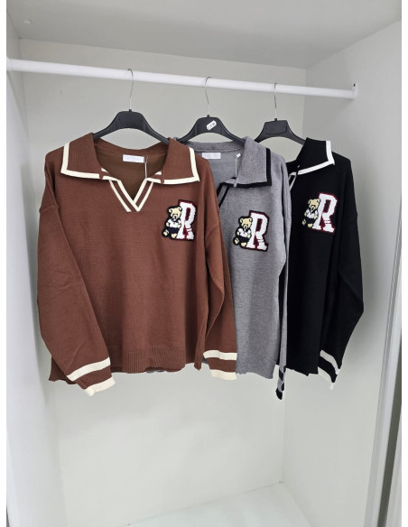 Sweter z kołnierzem DL060