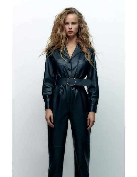 Kombinezon skóra 9196 czarny 2