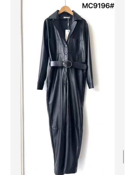 Kombinezon skóra 9196 czarny