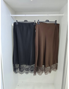 Spódnica satyna Plus Size 5044