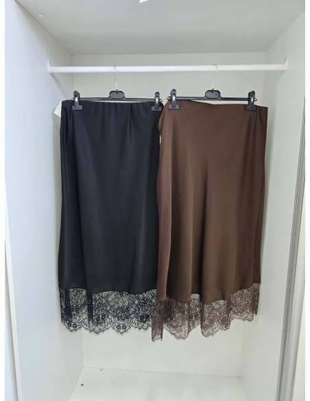 Spódnica satyna Plus Size 5044