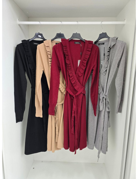 Kopertowa sukienka prążek 18025