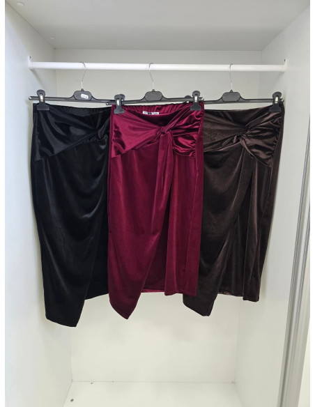 Aksamitna spódnica ołówkowa 19725