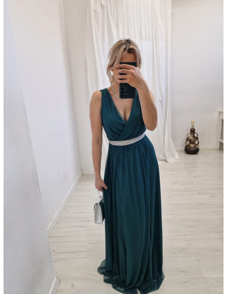 Elegancka sukienka maxi tiul 3598