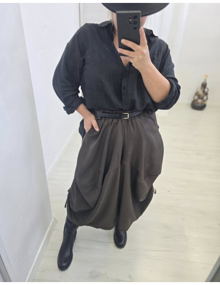 Spodnie z efektem spódnicy 8559 2