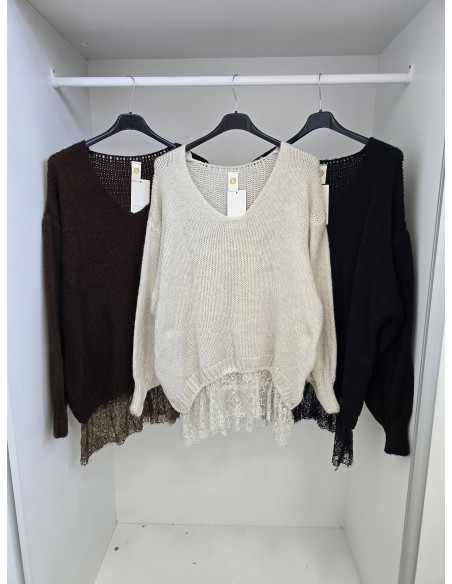 Sweter koronka 33681