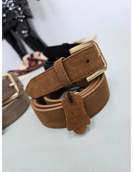 Pasek naturalny zamsz PZ39