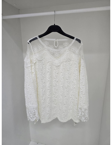 Bluzka koronka Size Plus 4008