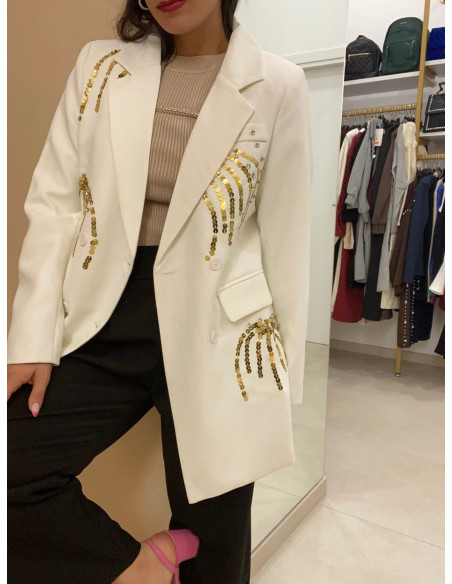 Marynarka cekiny long 9579