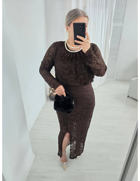 Koronkowa sukienka plus size 1346