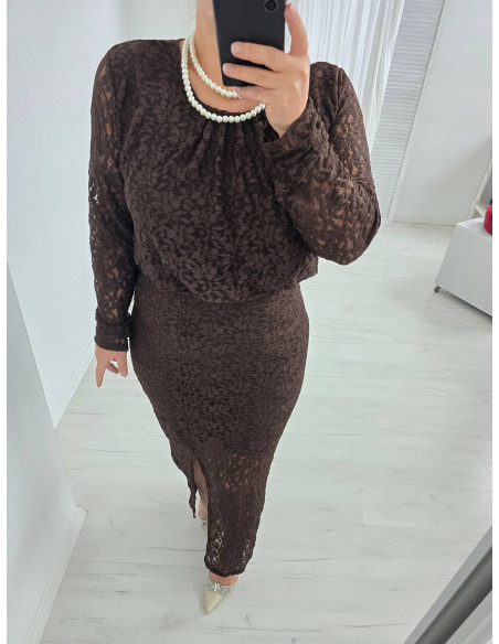 Koronkowa sukienka plus size 1346