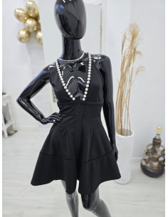 Sukienka MOCHY Perły 8827 Czarna