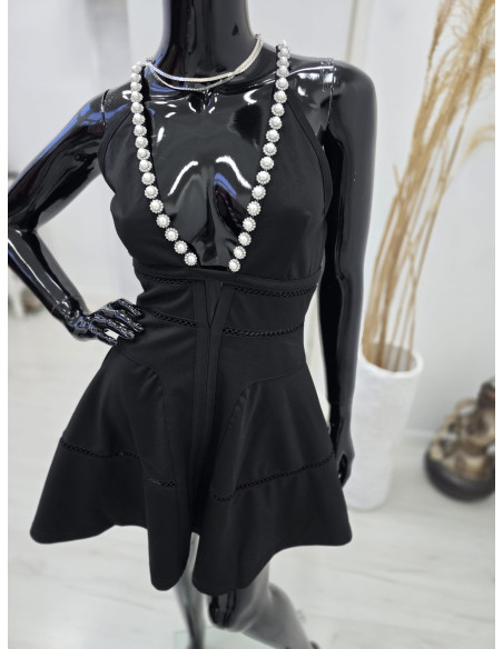 Sukienka MOCHY Perły 8827 Czarna