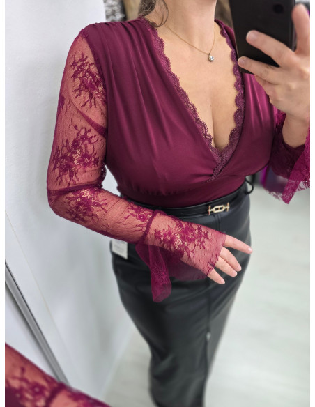 Body z koronką size plus 3303