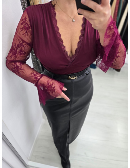 Body z koronką size plus 3303