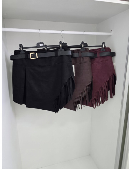 Zamszowe spódnico-szorty plus size 6281