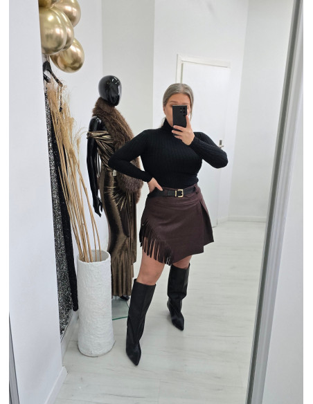 Zamszowe spódnico-szorty plus size 6281 2