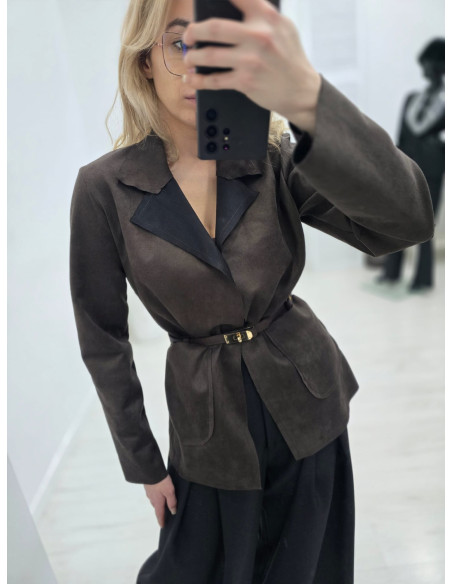 Marynarka zamsz 5712