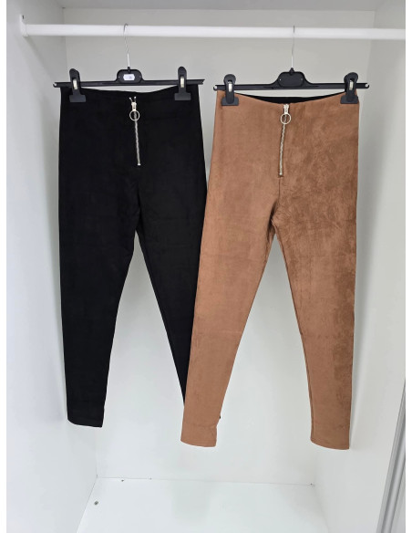 Spodnie zamszowe na zip 5726