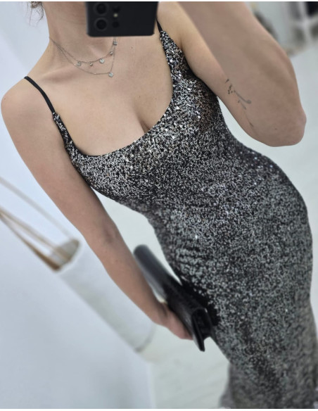 Cekinowa sukienka long 14890