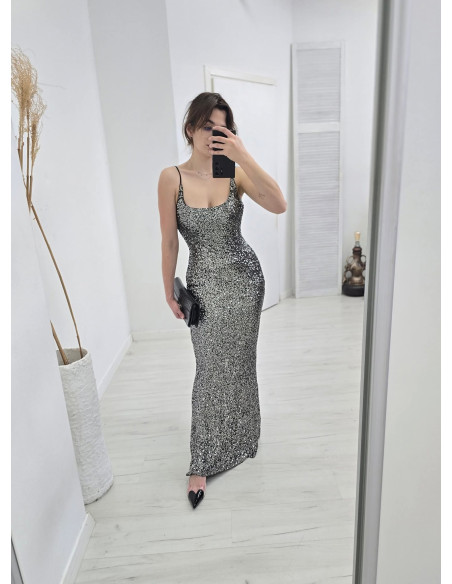 Cekinowa sukienka long 14890