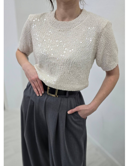 Wiskozowy sweter cekiny 15518