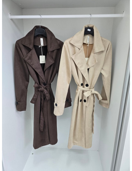 Płaszcz zamsz 25852