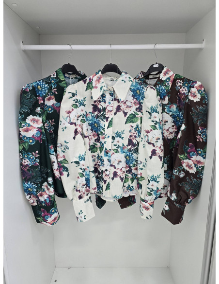 Bawełniana koszula w kwiaty 11611