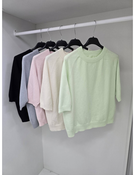 Sweter na krótki rękaw wiskoza 2588