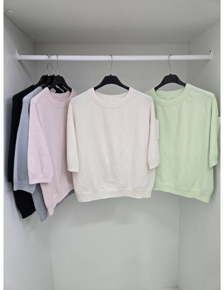 Sweter na krótki rękaw wiskoza 2588 2