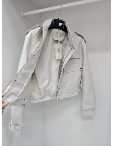 Kurtka eco skóra beige 23052