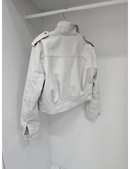 Kurtka eco skóra beige 23052 2