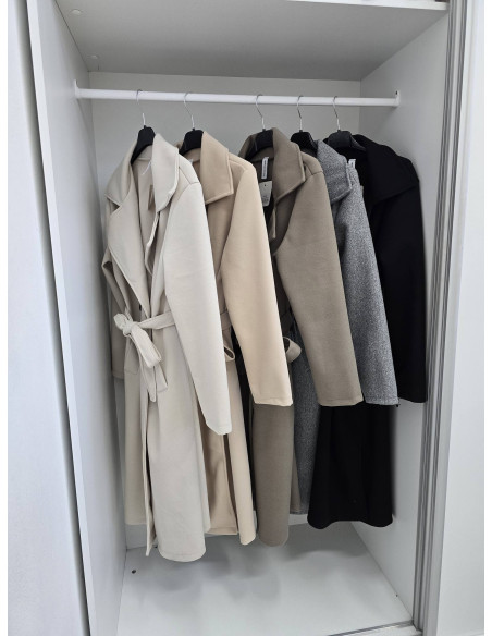 Wiskozowy płaszcz dwurzędowy 8505