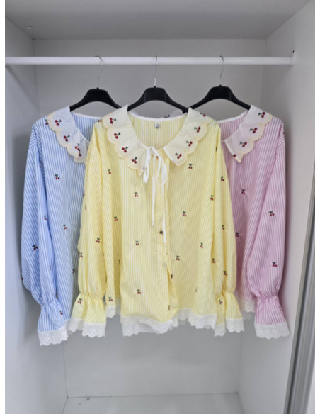 Koszula w paski oversize 10052