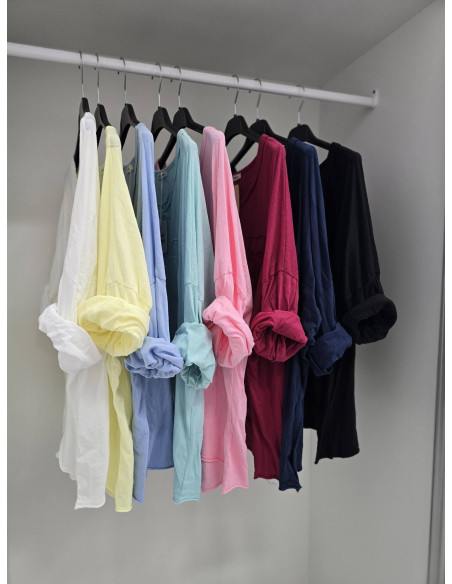 Bawełniane bluzki z kieszonką 25671