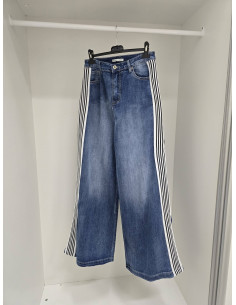 Spodnie jeans szeroka nogawka  98739