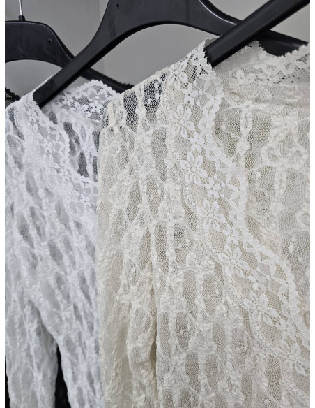 Bluzka koronkowa dekolt V  6075