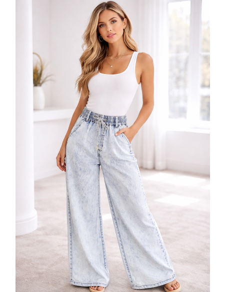 Spodnie palazzo jeans  7351
