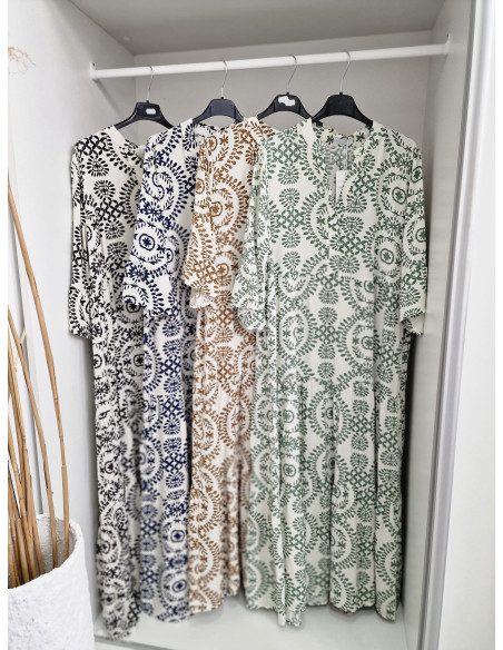 Bawełniana sukienka maxi 081