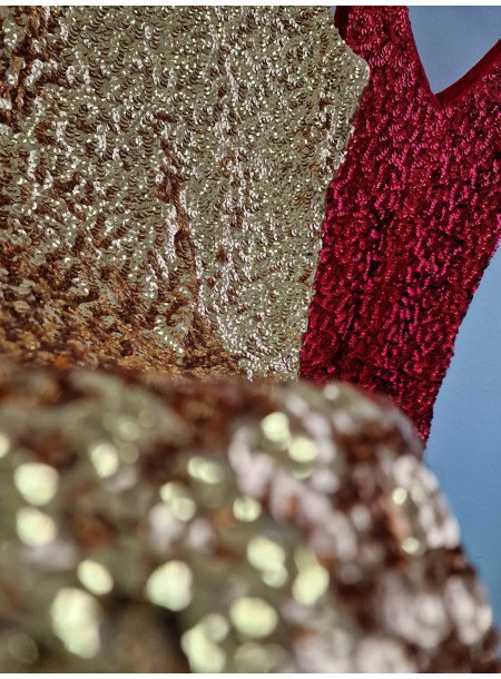 Cekinowa sukienka 08-W złota 2