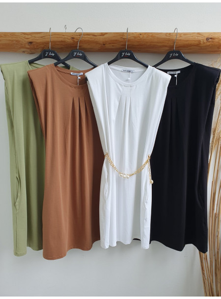 Sukienka/ tunika łańcuch 583 biała