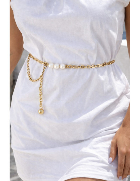 Sukienka/ tunika łańcuch 583 biała