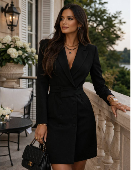 Sukienka żakietowa z paskiem 8001