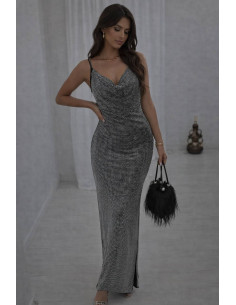 Sukienka maxi BLINK 2409 silver