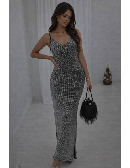 Sukienka maxi BLINK 2409 silver