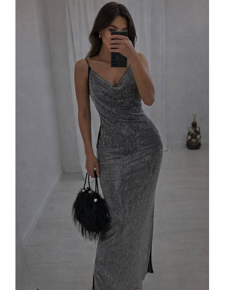 Sukienka maxi BLINK 2409 silver