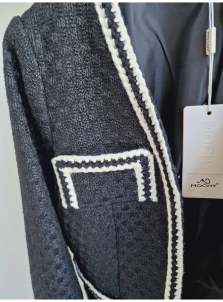 copy of Tweedowy żakiet V127 czarny